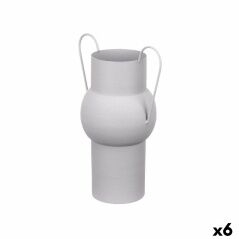 Vaso Grigio Acciaio 22 x 32 x 14 cm (6 Unità)