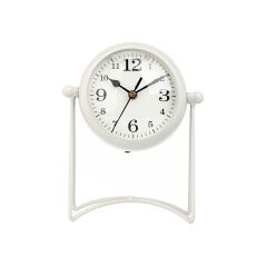 Orologio da Tavolo Bianco Metallo 15,5 x 20 x 11 cm (4 Unità)