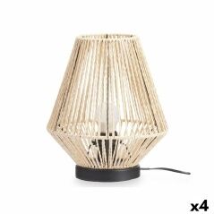 Lampada da tavolo Piramide 40 W Corda Marrone Nero 23 x 26 x 23 cm (4 Unità)