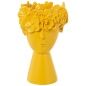 Vase Alexandra House Living Yellow Ceramic Face 18 x 18 x 27 cm