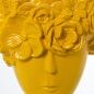 Vase Alexandra House Living Yellow Ceramic Face 18 x 18 x 27 cm