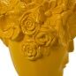 Vase Alexandra House Living Yellow Ceramic Face 18 x 18 x 27 cm