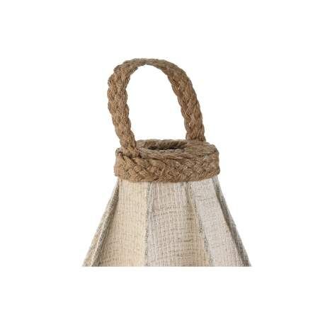 Desk lamp Home ESPRIT Brown Linen Metal Rope 25 x 25 x 60 cm