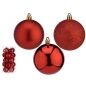 Set of Christmas balls Ø 7 cm Red Plastic (12 Units)