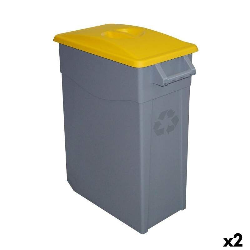 Secchio per Raccolta Differenziata Denox 65 L Giallo (2 Unità)