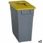 Recycling Waste Bin Denox 65 L Yellow (2 Units)