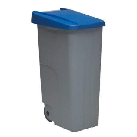 Dustbin with Wheels Denox 85 L Blue 58 x 41 x 76 cm