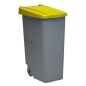 Dustbin with Wheels Denox 85 L Yellow 58 x 41 x 76 cm