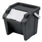 Recycling Waste Bin Tontarelli Moda Stackable 28 L White Black (6 Units)