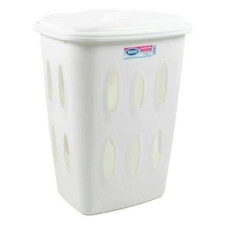 Laundry basket Tontarelli Laundry With lid 45 L White 41 x 33,2 x 54,5 cm (12 Units)