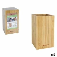 Contenitore per Utensili da Cucina Quttin Bambù 10,5 x 10,5 x 18 cm (12 Unità)