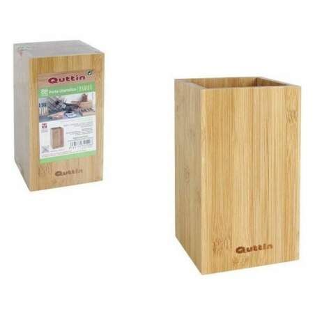 Contenitore per Utensili da Cucina Quttin Bambù 10,5 x 10,5 x 18 cm (12 Unità)