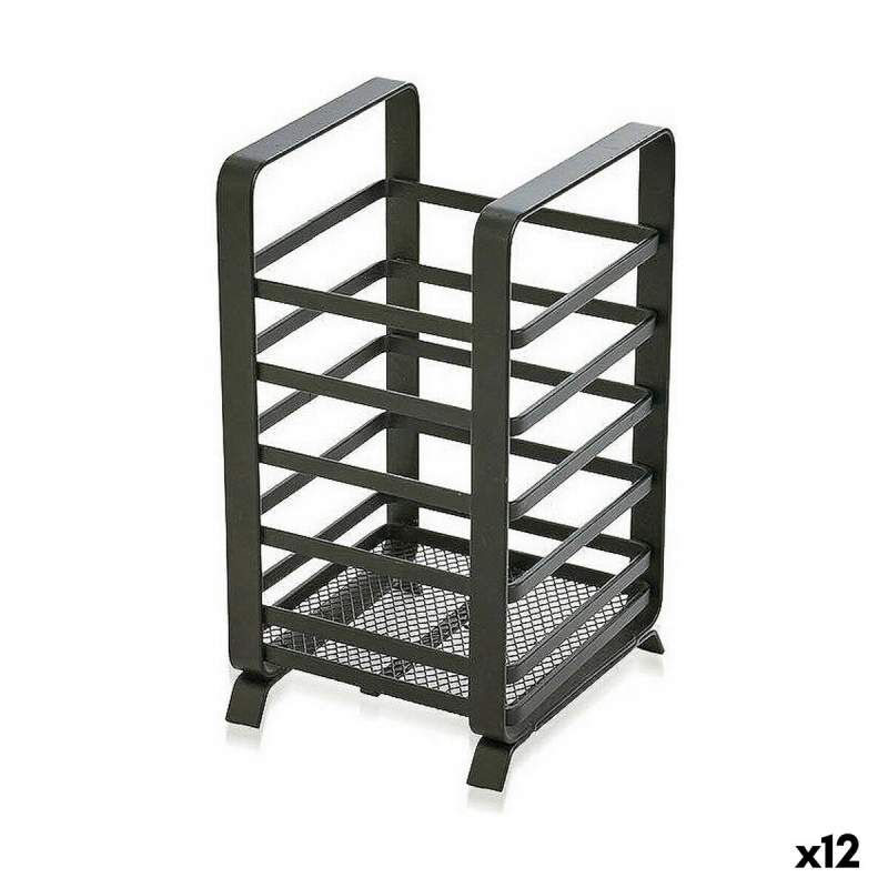 Contenitore per Utensili da Cucina Confortime Metallo 10,5 x 9,5 x 18 cm (12 Unità)