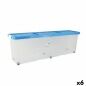 Storage Box with Lid Tontarelli Wheels Transparent Plastic Blue 120 x 30 x 39 cm (6 Units)