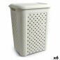 Laundry Basket Tontarelli Arianna With lid Beige 43,5 x 33,5 x 55 cm (6 Units)