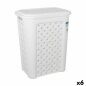 Laundry Basket Tontarelli Arianna With lid White 37,5 x 27,5 x 47 cm (6 Units)