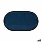 Vassoio per aperitivi La Mediterránea Chester Azzurro Ovale 36 x 20,5 x 3 cm (6 Unità)