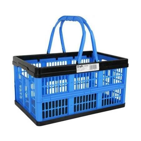 Folding Box with Handles Tontarelli Voilà Blue 16 L 39 x 25,5 x 21 cm (10 Units)