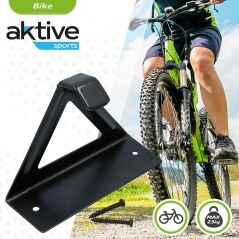 Supporto da parete per bicicletta Aktive Nero Metallo 15,5 x 12 x 5,5 cm (24 Unità)