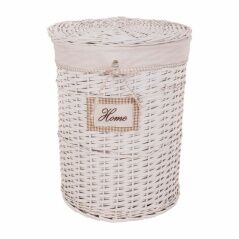 Set of Baskets Alexandra House Living White wicker Willow wood 3 Pieces