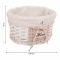 Set of Baskets Alexandra House Living White wicker Willow wood 3 Pieces