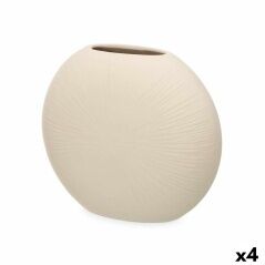 Vaso Beige Ceramica 29 x 26 x 11 cm (4 Unità) Circolare