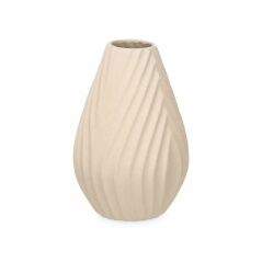 Vaso Beige Ceramica 21 x 31 x 21 cm (4 Unità) Righe