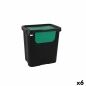 Recycling Waste Bin Tontarelli Moda double Green (6 Units) 24 L