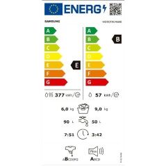 Washer - Dryer Samsung WD90TA046BE/EC White 9 kg 1400 rpm