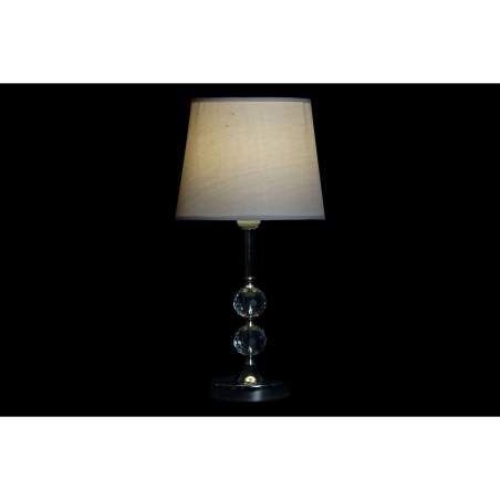 Lampada da tavolo Home ESPRIT Bianco Beige Metallo Cristallo 50 W 220 V 23 x 23 x 46 cm (2 Unità)