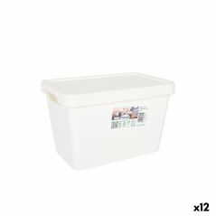 Scatola portaoggetti con coperchio Tontarelli Maya Bianco 6,4 L 28 x 18 x 17,7 cm (12 Unità)