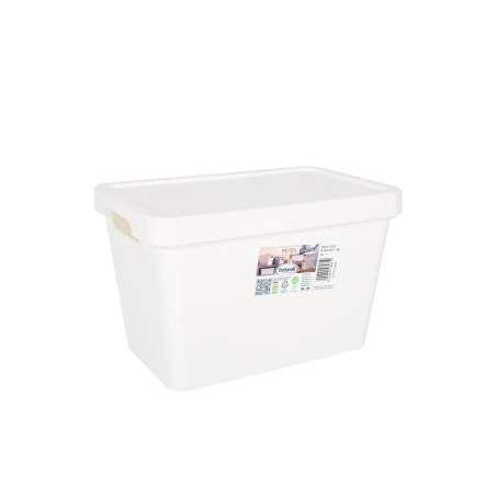 Storage Box with Lid Tontarelli Maya White 6,4 L 28 x 18 x 17,7 cm (12 Units)