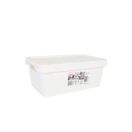 Storage Box with Lid Tontarelli Maya White 4,2 L 28 x 18 x 11,2 cm (12 Units)