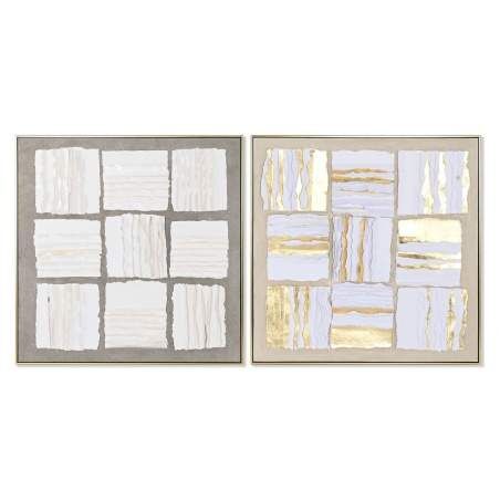 Painting Home ESPRIT Abstract Modern 102,3 x 4,5 x 102,3 cm (2 Units)