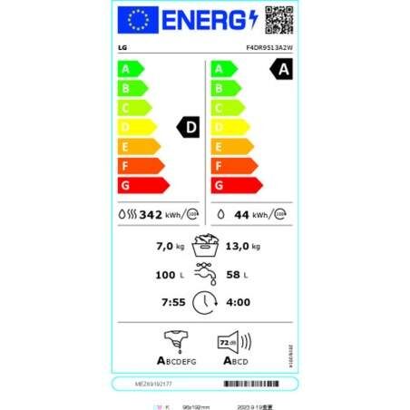 Lavatrice - Asciugatrice LG F4DR9513A2W 13kg / 7kg