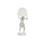 Desk lamp Home ESPRIT White Golden Resin Plastic 220 V 18 x 17 x 44 cm