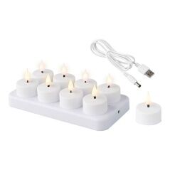 LED Candle Lumineo 486715 Rechargeable Inside (8 Units)