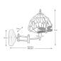 Wall Light Viro Belle Epoque Blue Iron 60 W 25 x 32 x 28 cm