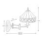 Wall Light Viro Ilumina White Iron 60 W 25 x 32 x 28 cm