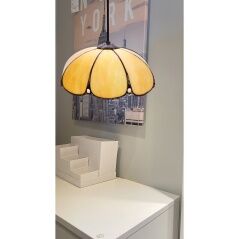 Lampadario Viro Beige Ferro 60 W 30 x 30 x 30 cm