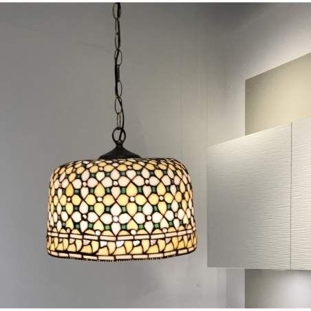 Lampadario Viro Queen Bianco Ferro 60 W 20 x 125 x 20 cm