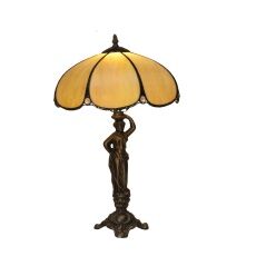 Lampada da tavolo Viro Virginia Beige Zinco 60 W 30 x 50 x 30 cm