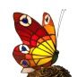 Desk lamp Viro Mariposa Glass 23 x 28 x 23 cm Butterfly