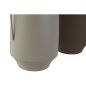 Vase Home ESPRIT Brown Beige Metal 25 x 25 x 44 cm (2 Units)