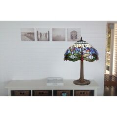 Lampada da tavolo Viro Belle Epoque Azzurro Zinco 60 W 40 x 62 x 40 cm