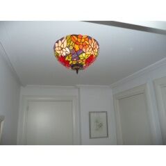 Lampadario Viro Güell Rosso Ferro 60 W 40 x 25 x 40 cm