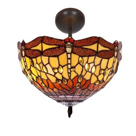 Lampadario Viro Belle Amber Ambra Ferro 60 W 30 x 40 x 30 cm