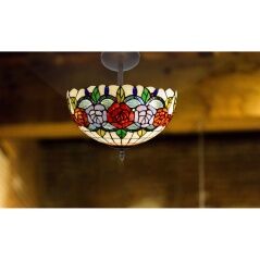 Lampadario Viro Rosy Multicolore Ferro 60 W 30 x 45 x 30 cm