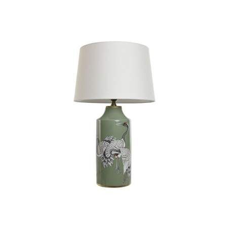 Lampada da tavolo Home ESPRIT Bianco Nero Verde Dorato Ceramica 50 W 220 V 40 x 40 x 67 cm