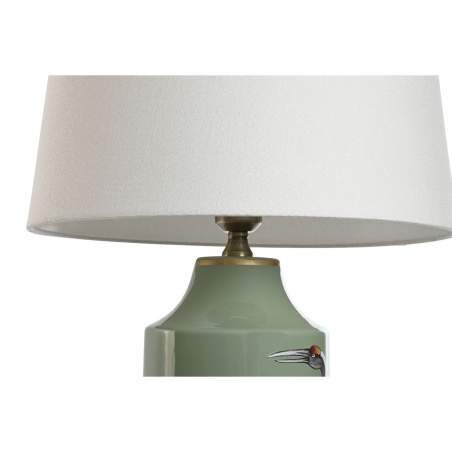 Lampada da tavolo Home ESPRIT Bianco Nero Verde Dorato Ceramica 50 W 220 V 40 x 40 x 67 cm